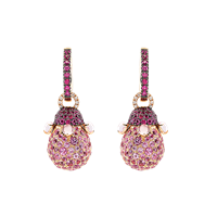 Earrings Chantecler Woman Joyful in Gold Zaffiro rosa 42950 - 42950